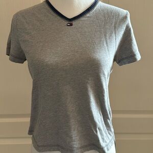 TOMMY HILFIGER - 1990s Tommy Jeans Gray Shirt - Size Large